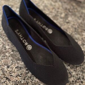 Rothy's Black Flats with Sleek Slip-On Design